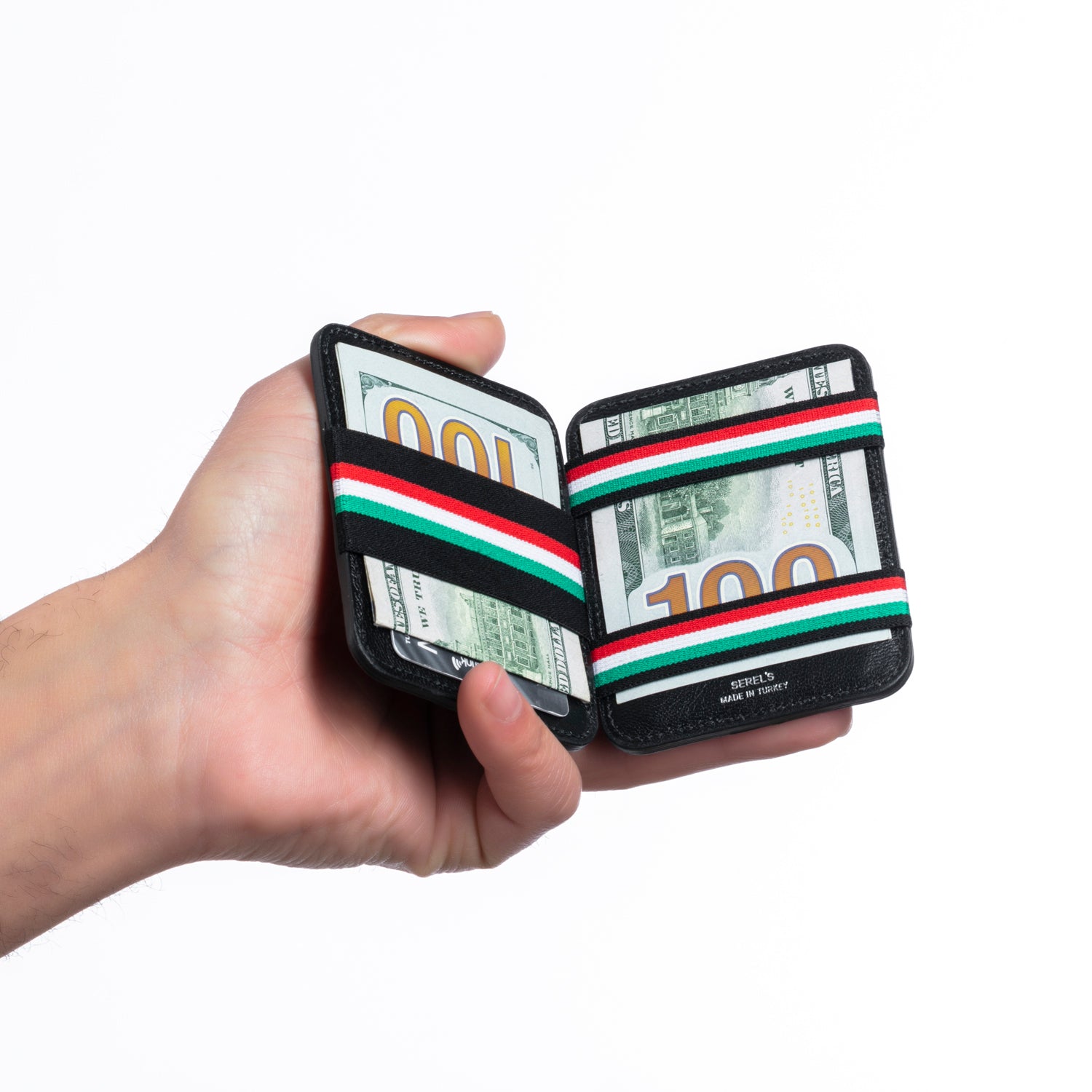 Serel's Magic X Wallet in the palm